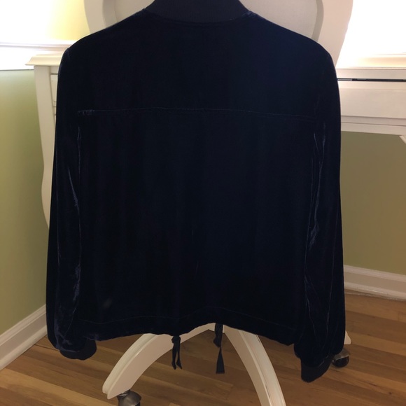 JCrew navy velvet bomber - Picture 2 of 2